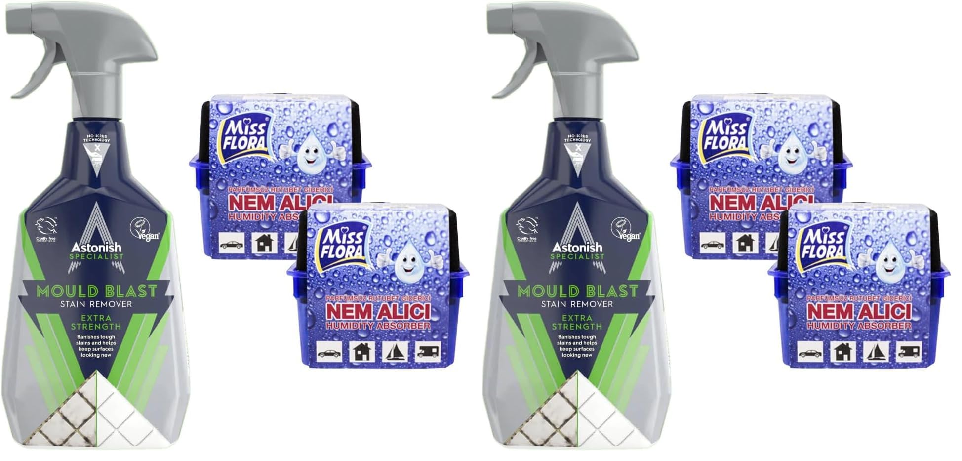Astonish Küf Temizleyici 750 Ml + 450 G Nem Alıcı 2 Adet (2 paketi)
