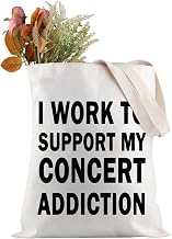 JXGZSO I Work to Support My Concert Addiction Tote Bag Music Teacher Handbag Musician Gift Concert Gift Music Lover Merch