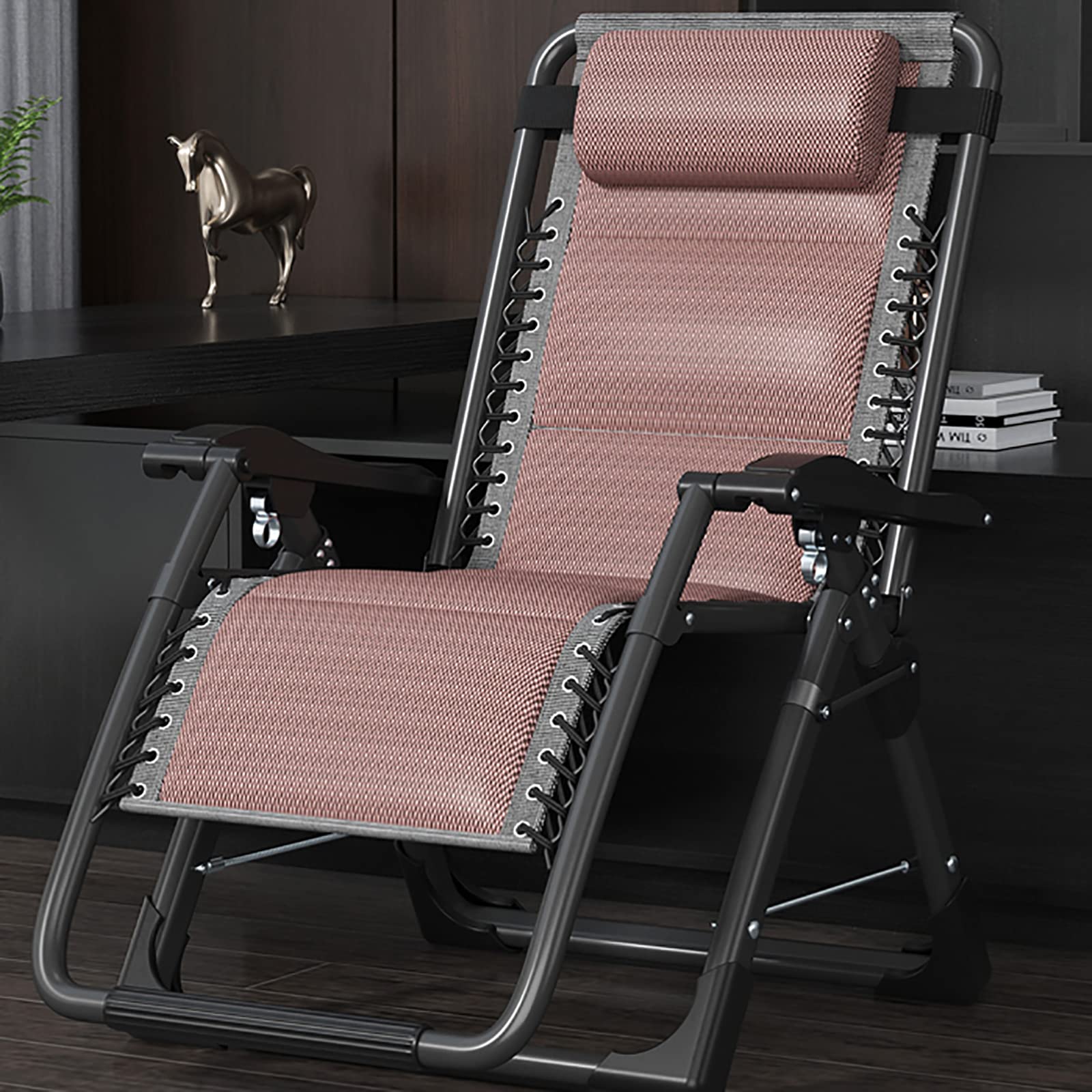 Chaise de camping pliante et inclinable pour soulager le dos sur le balcon