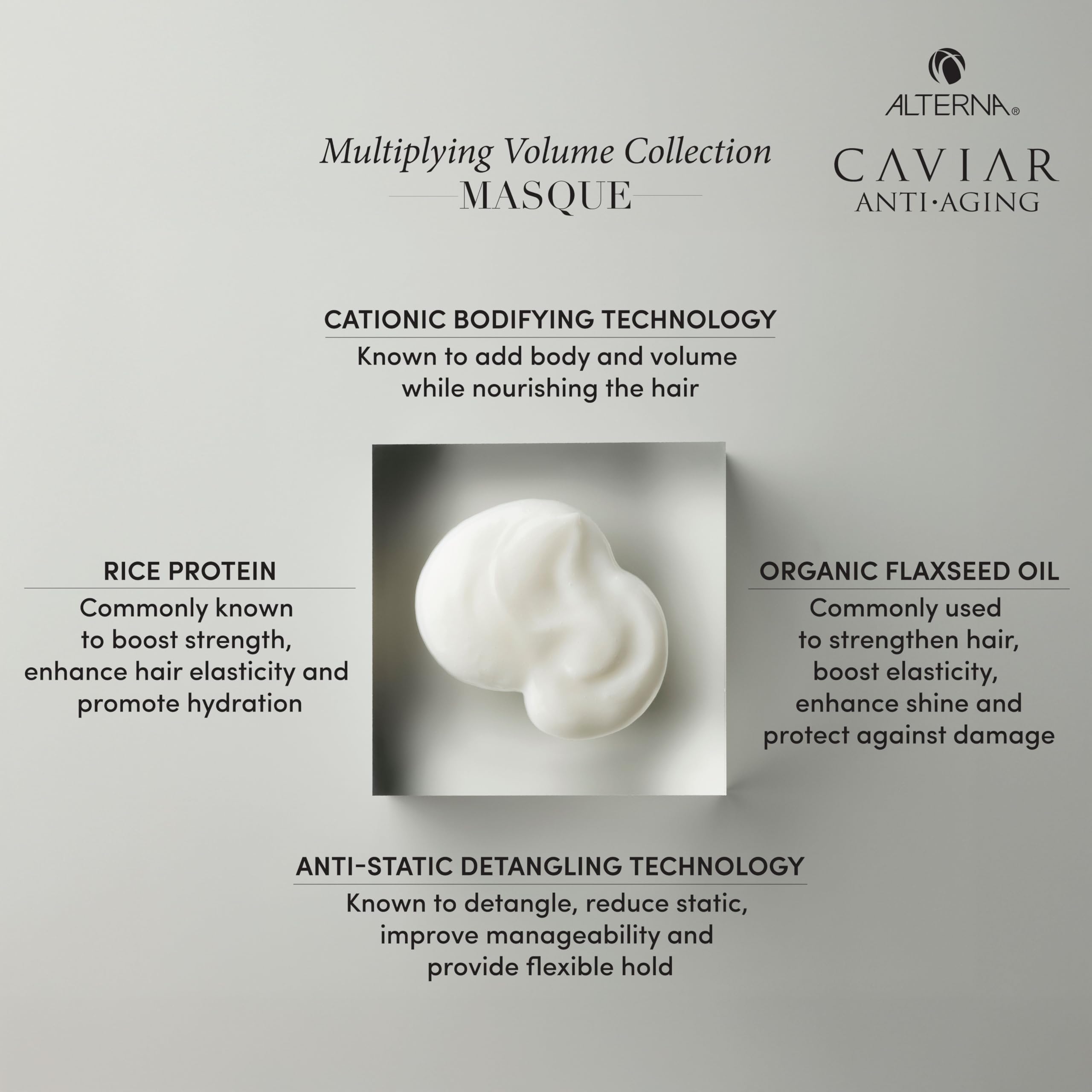 Alterna CAVIAR Anti-Aging Multiplying Volume Masque 5 Fl Oz | Lightweight Hydrating Hair Volumizer Mask for Fine, Thin, Limp or Flat Hair | Adds Shine & Body | Strengthens, Detangles & Boosts Fullness