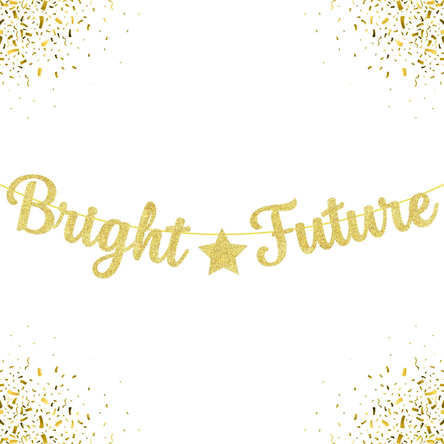KatchOn, Gold Graduation Banner 2026-10 Feet, Pre Strung | Bright Future Gold Graduation Banner for Graduation Decorations 2026 | Bright Future Decorations, 2026 Graduation Decorations