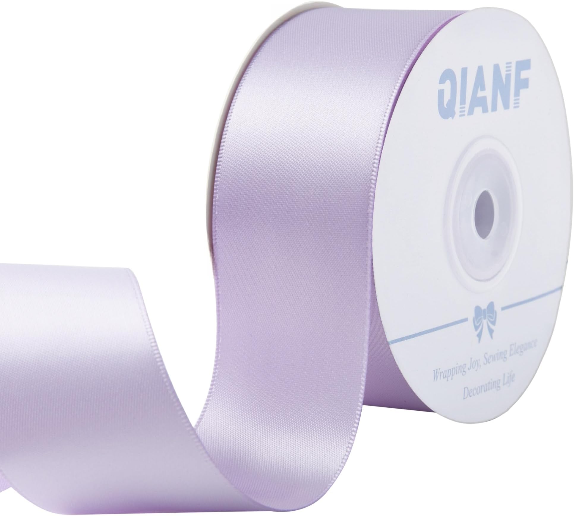 1 1/2 Inch Lavender Ribbon Double Face Satin Ribbon for Gift Wrapping Hair Bows Making Chair Sash Valentine's Day Wedding Birthday Party Invitation Decorations Floral Craft Sewing, 25 Yards