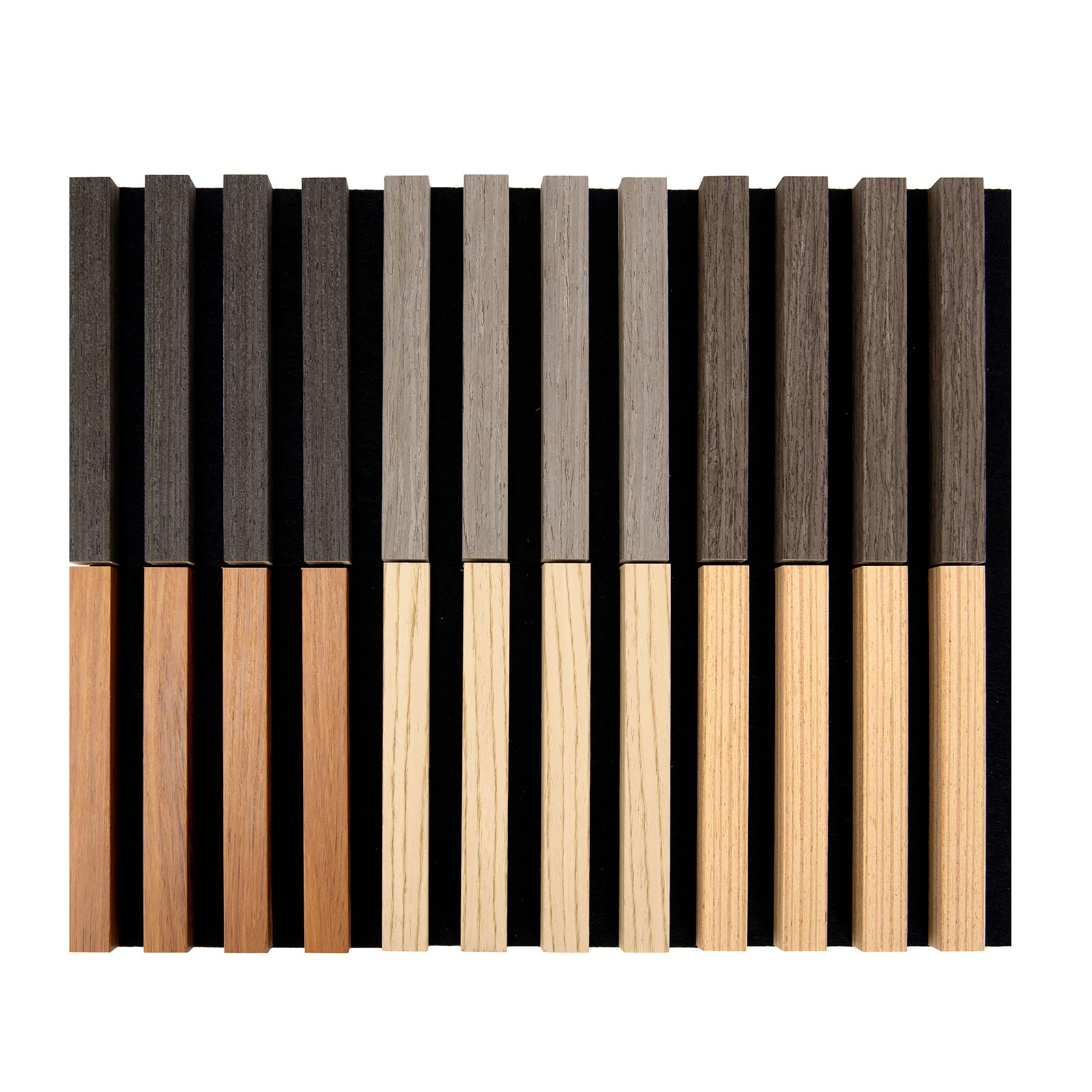 Art3d Soundproof Wood Slat Wall Panel, 6 x 4.7 in, 6 Sample Packs, 6 Colors