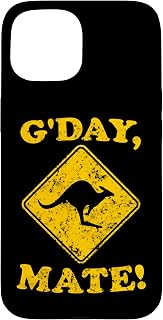 Vintage G'Day Mate Kangaroo Road Sign Australia Aussie Roo Case for iPhone 15