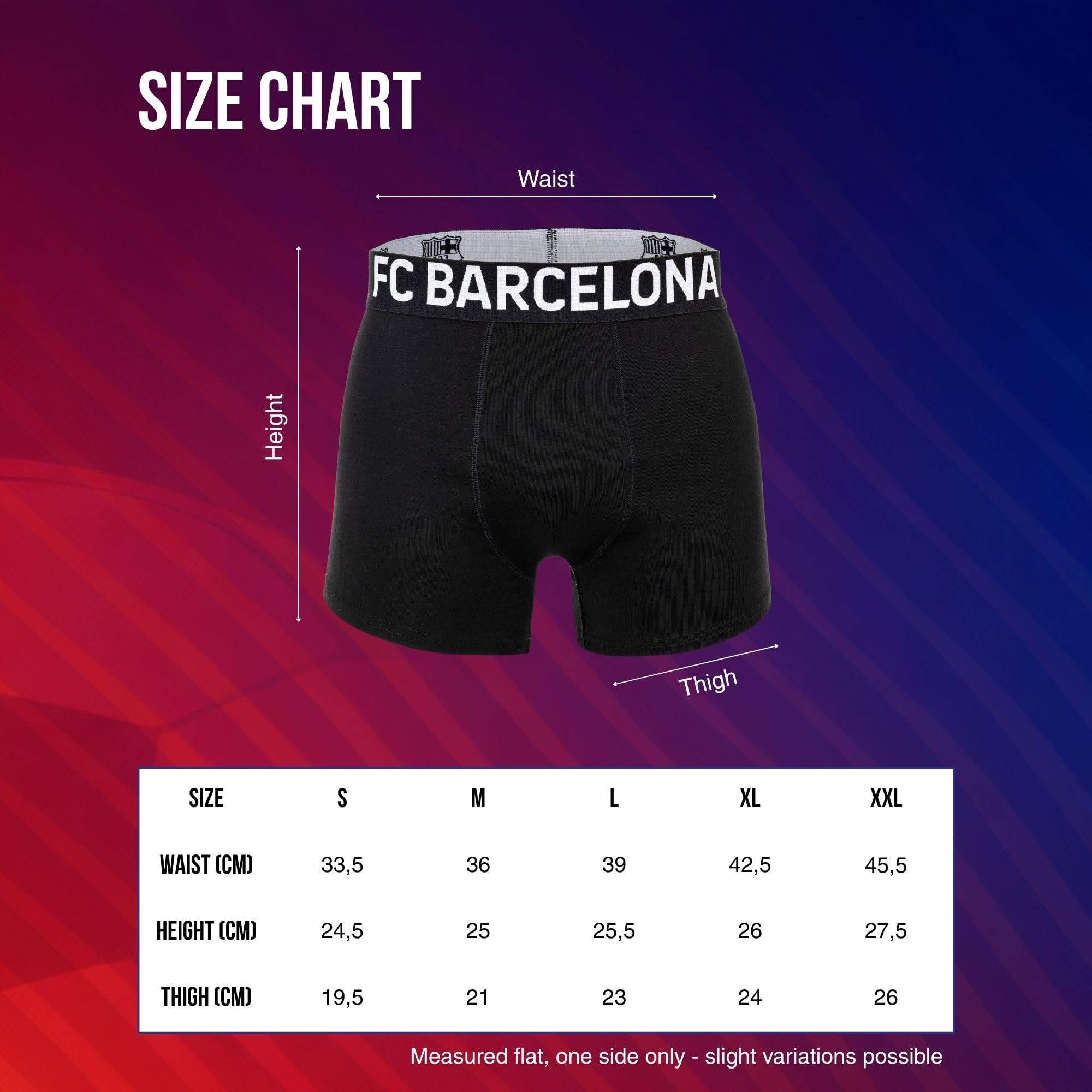 FC Barcelona bokserki męskie, 5 sztuk, oficjalny produkt licencjonowany, zestaw majtek, prezent dla fanów
