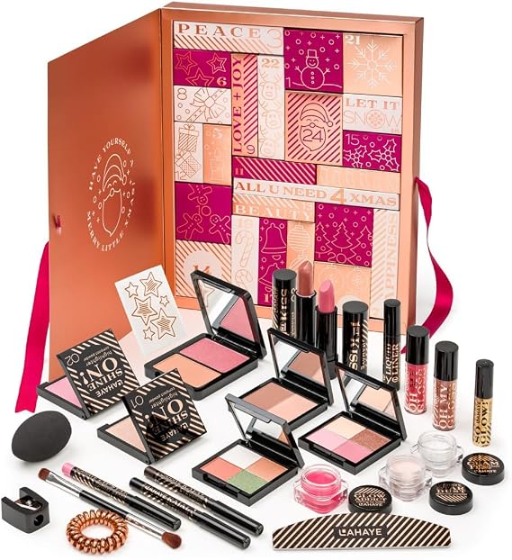 Beauty Advent Calendar 2025 All you need – LAHAYE 24 Premium Individually Wrapped Makeup & Beauty Surprises Christmas Gift Set for Women Limited Edition