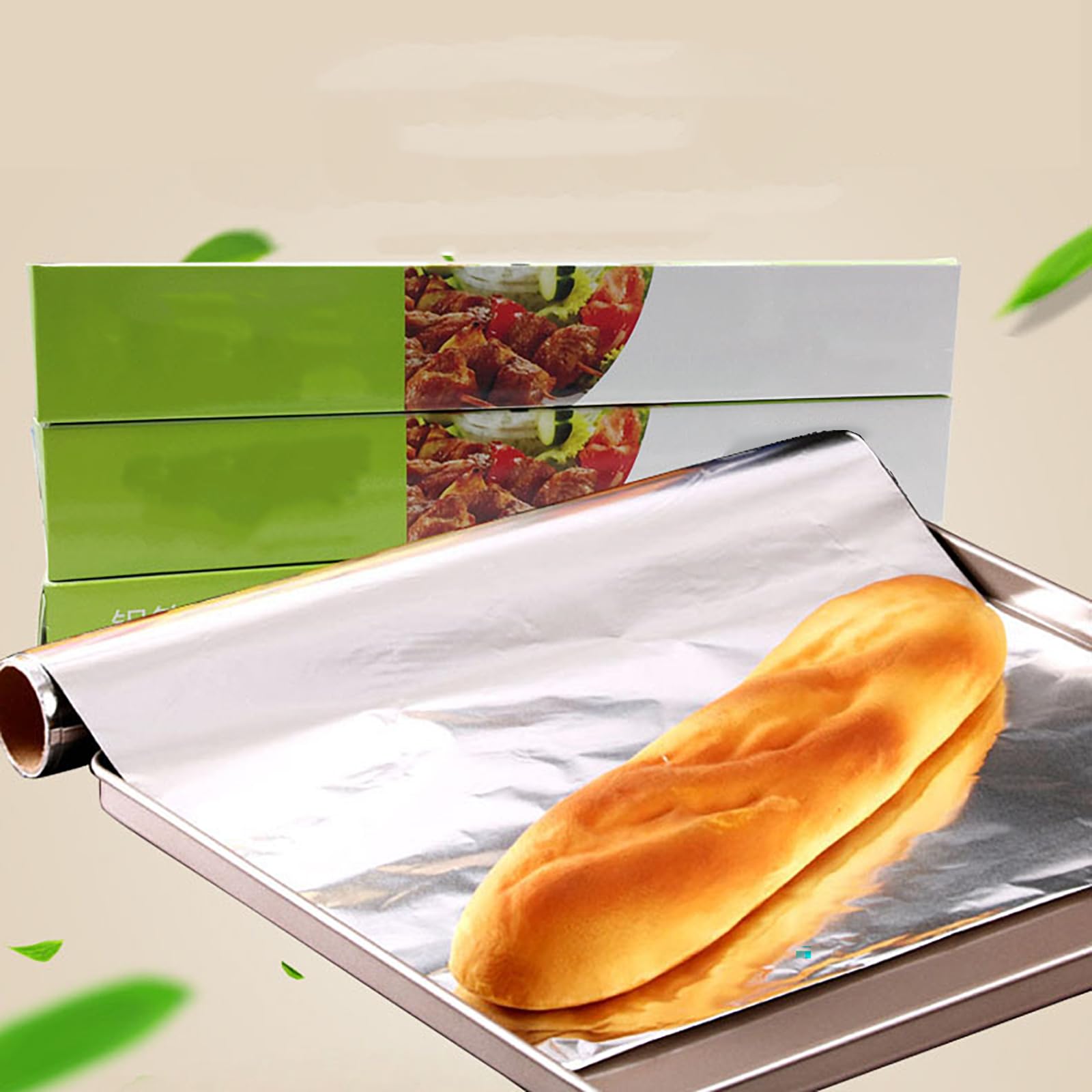 10 Cajas de Rollos de Papel Aluminio Extrarresistente Grado Alimenticio, Ancho 30 cm – Resistente a Desgarros y al Calor – Ideal para Hostelería, Catering, Horneado y Uso Doméstico(Size:30CM*20M*20μm)