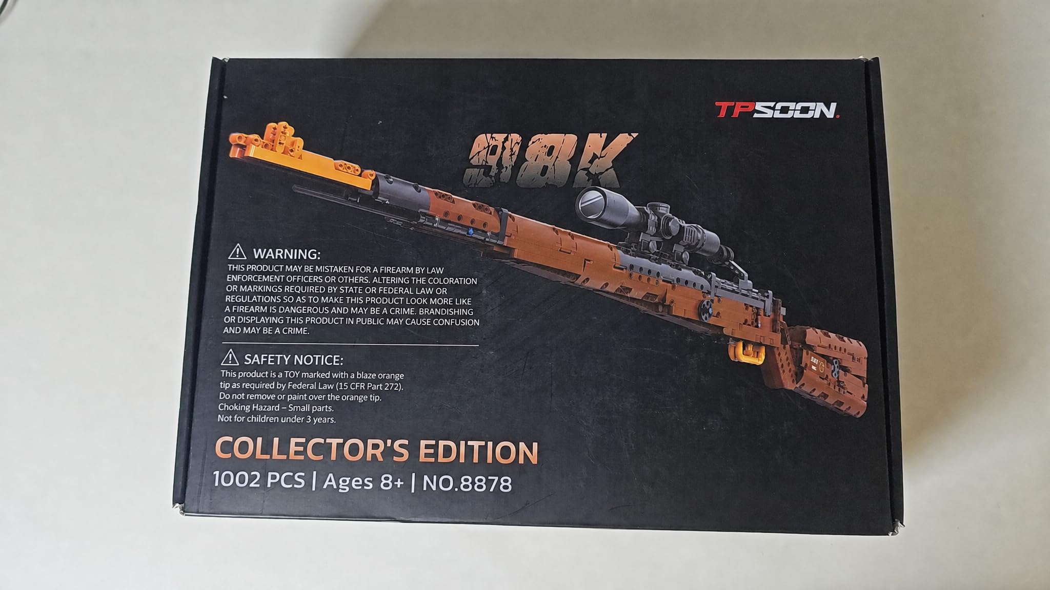 Sosuy Kar98k Fusil Bloques de Construcción, Pistola Armas Modelo Realista Disparable DIY 1025 Piezas para Adultos y Adolescentes 8+, Colección Militar para Aficionados, Regalo para Hombres y Niños