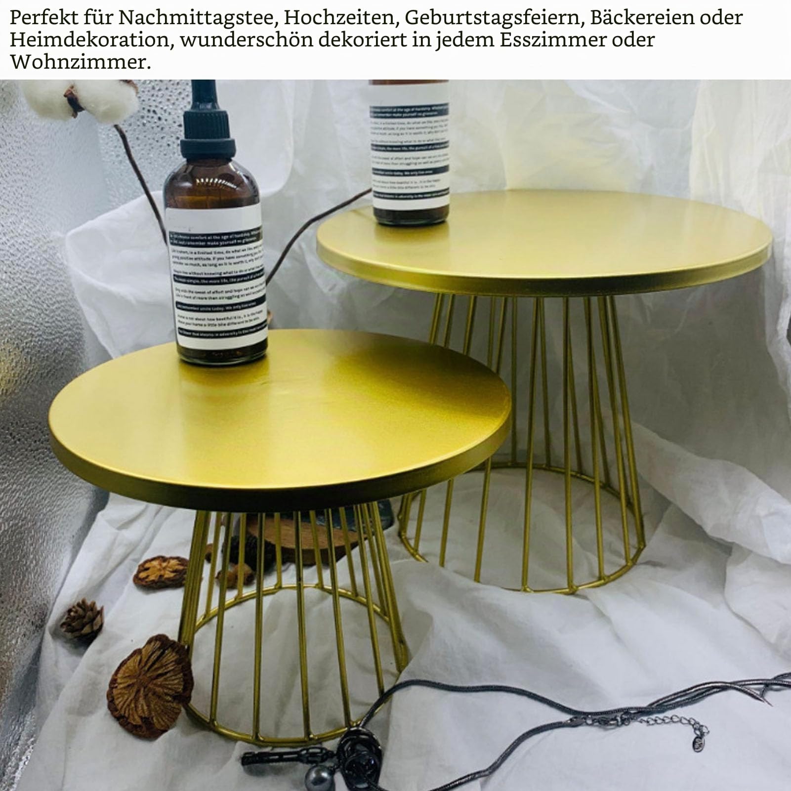 Fdit Exquisiter Multifunktionaler Kuchenständer, Elegantes Design für Hochzeiten, Geburtstage, Partys, Multifunktionaler Kuchenständer für Hochzeiten, Geburtstage, Partys