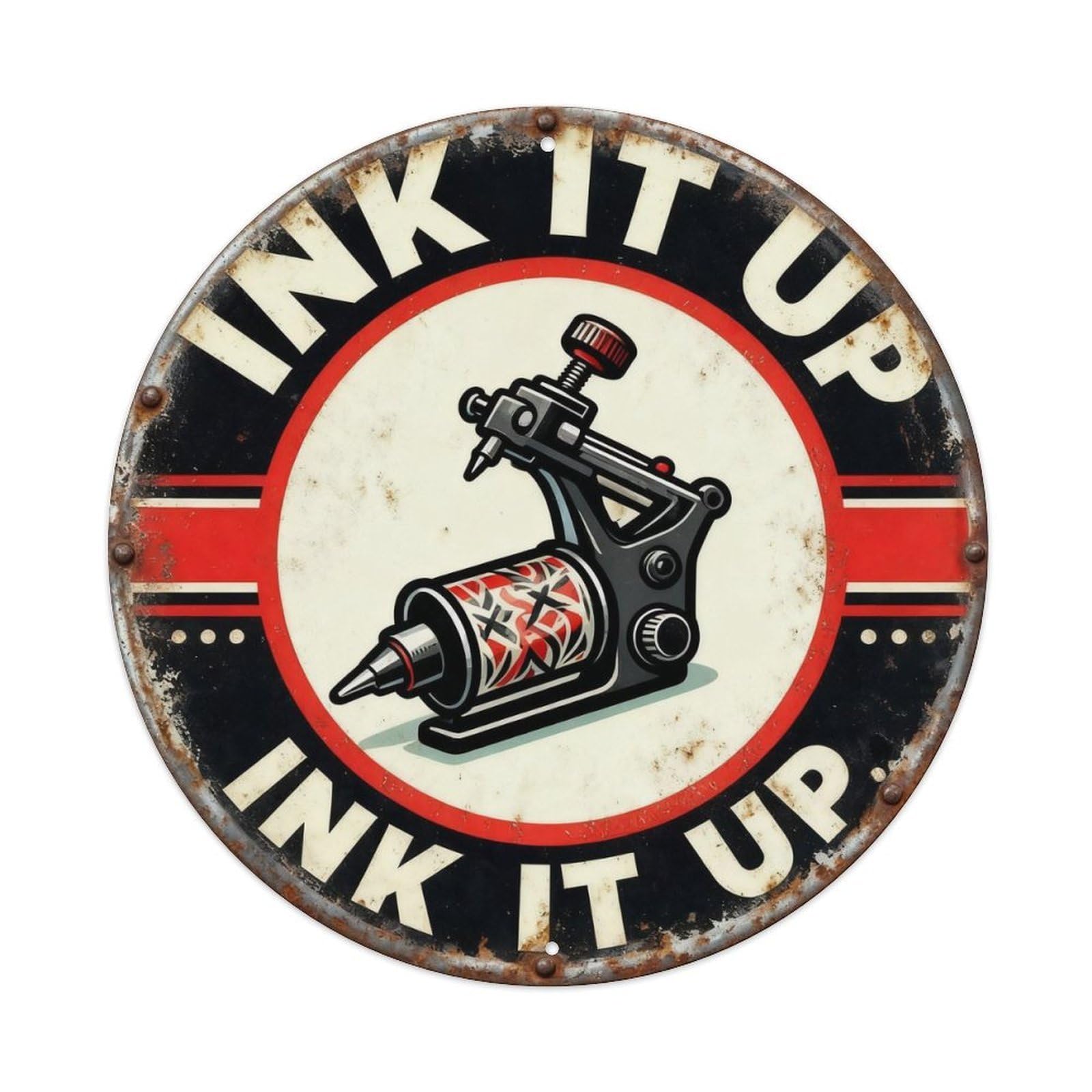 Vintage Tattoo Artist Ink It Up Metal Tin Sign Plaque