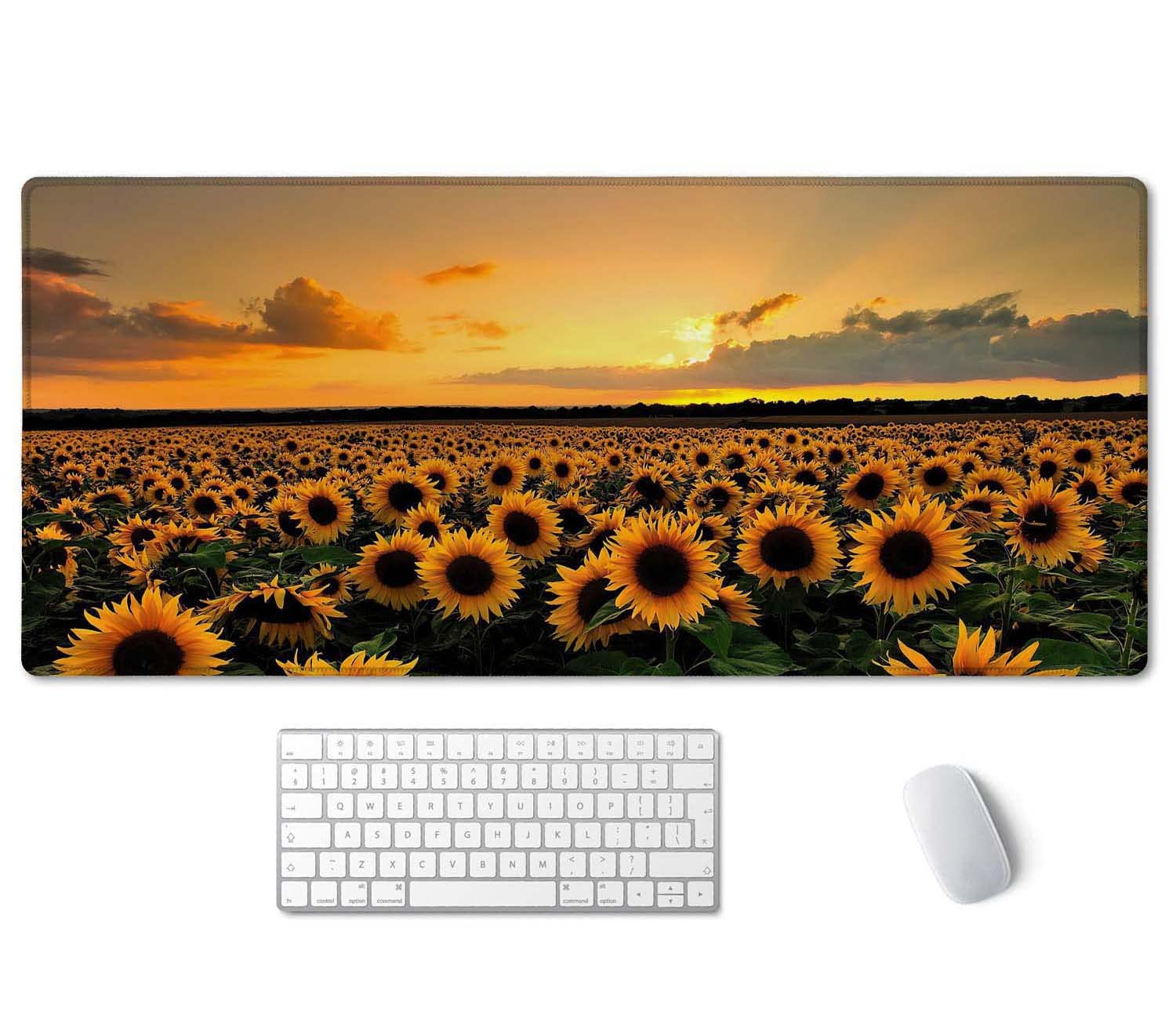 SSOIU Extended Gaming Mouse Pad XXL ArtSo Large Keyboard Mat Long Mousepad Desk Decor Writing Pad Non Slip Rubber Base Stitched Edges for Work, Game,