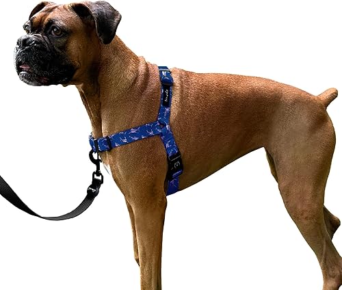 Vista 37 de ShawnCo Dream Walk - Arnés para perro sin tirones, ajustable, cómodo, fácil de usar para mascotas para ayudar a dejar de tirar, para perros