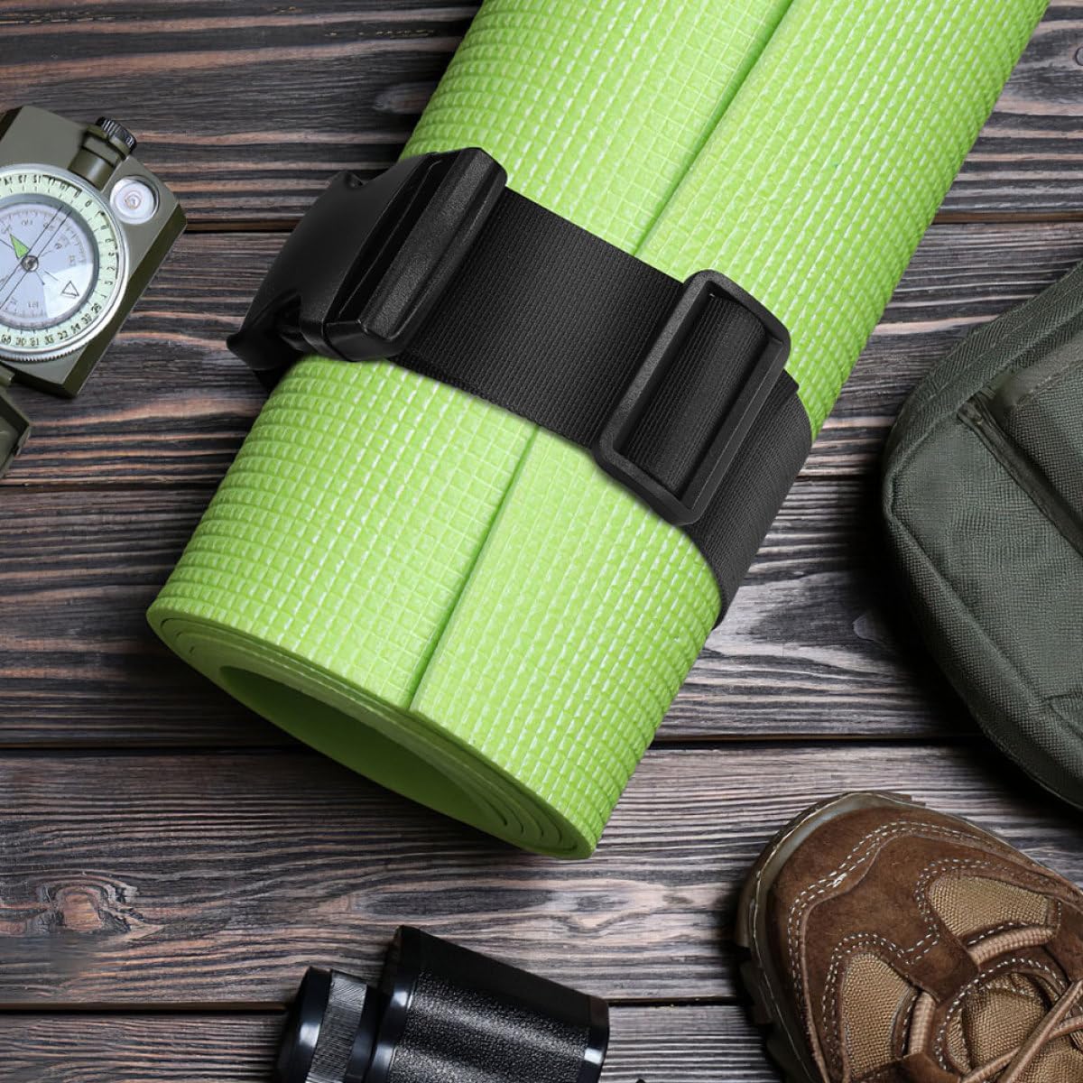 2Pcs Adjustable Nylon Buckle Straps 5Cm X 100Cm for Outdoor Luggage and Backpack Travel Supplies Suitcase Fixing and Tightening Bands