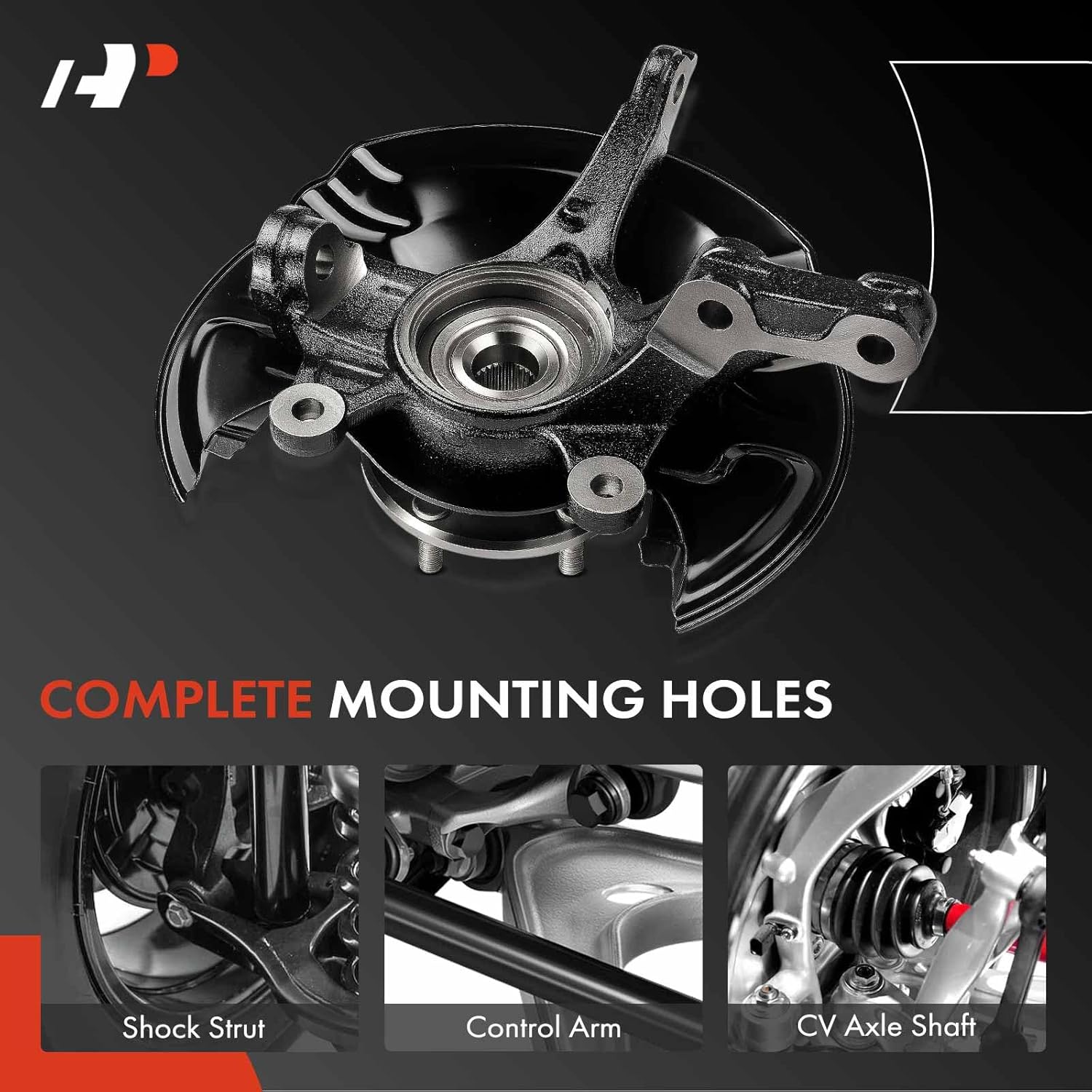 A-Premium Front Left Steering Knuckle & Wheel Bearing Hub Assembly Fit for Honda CR-V CRV 2015 2016, FWD Only, Driver Side