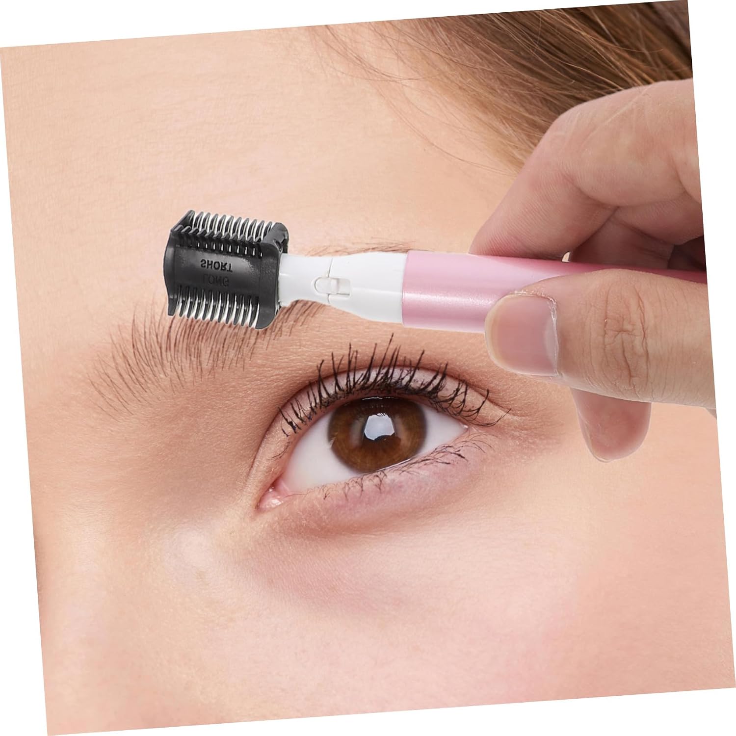 Electric Eyebrow Trimmer Nose Hair Remover Compact Shaving Machine for Women Safe Durable Hair Cutter Washable Head for Painless Grooming No Battery Included