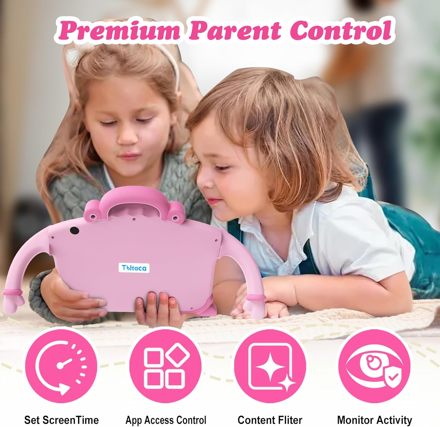 Tbltaca Kids Tablet 7" Tablet for Kids 32GB Toddler Tablet with Wi-Fi YouTube Case, Kids Android Learning Tablet for Toddlers Kids Software Installed Lots Educational Content for Boys Girls