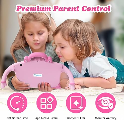 Miniatura 4 de Tbltaca Tableta para niños de 7 pulgadas para niños de 32 GB con funda Wi-Fi YouTube, tableta de aprendizaje Android para niños pequeños Software