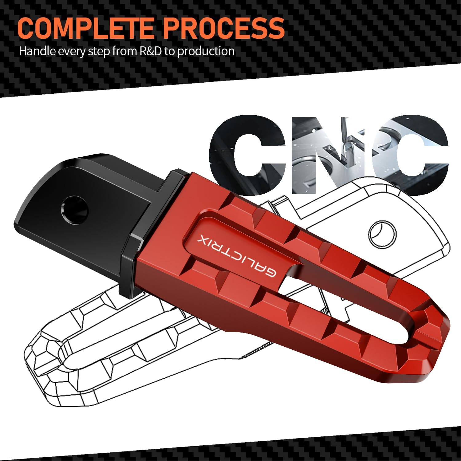 Motorcycle Foot Pegs Compatible with Kawasaki Ninja 400 500 650 | ZX6R ZX10R Z900 Z800 Z650 Z750 Z1000 ZH2 ER6N ER6F Accessories Passenger Pegs Footrest Pedal Rear Footpegs (Red)