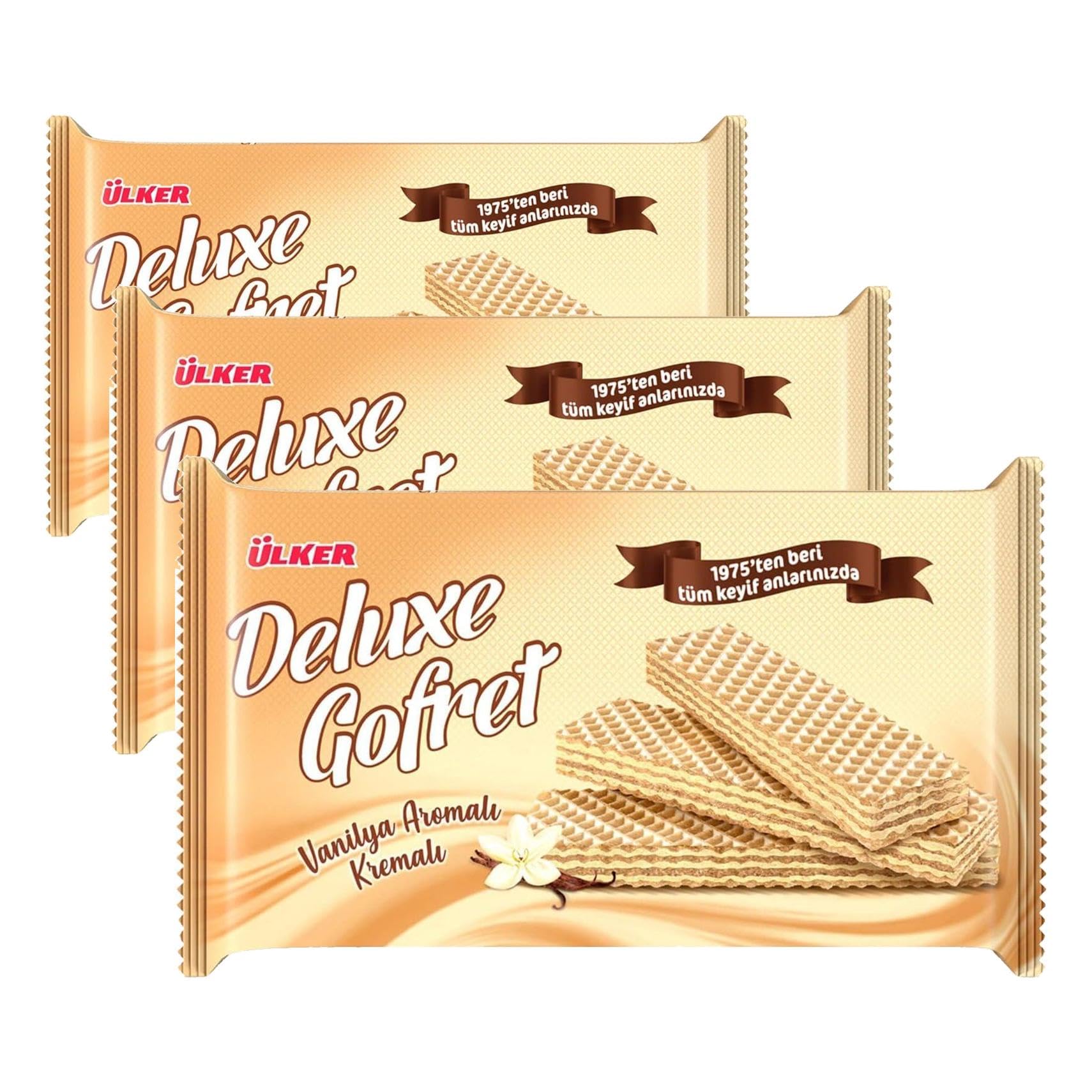 ÜLKER Vanilya Kremalı Gofret, 220 Gr (3 paketi)