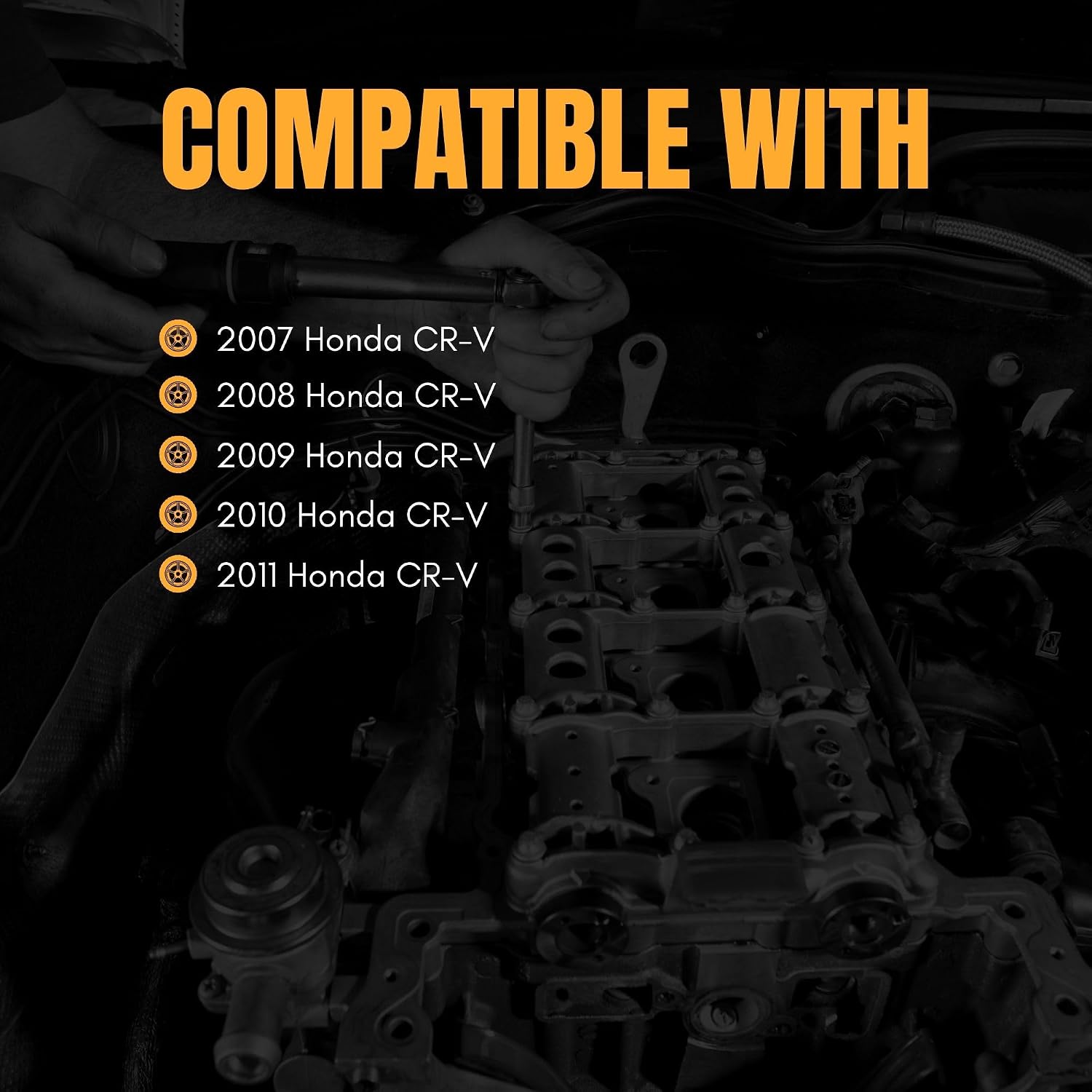 Upper and Lower Control Arm Kit K620500, K620501, EV800689, ES800510, K750297, K750151, K750156 Compatible with 07-11 Honda CR-V Replacement Control Arms