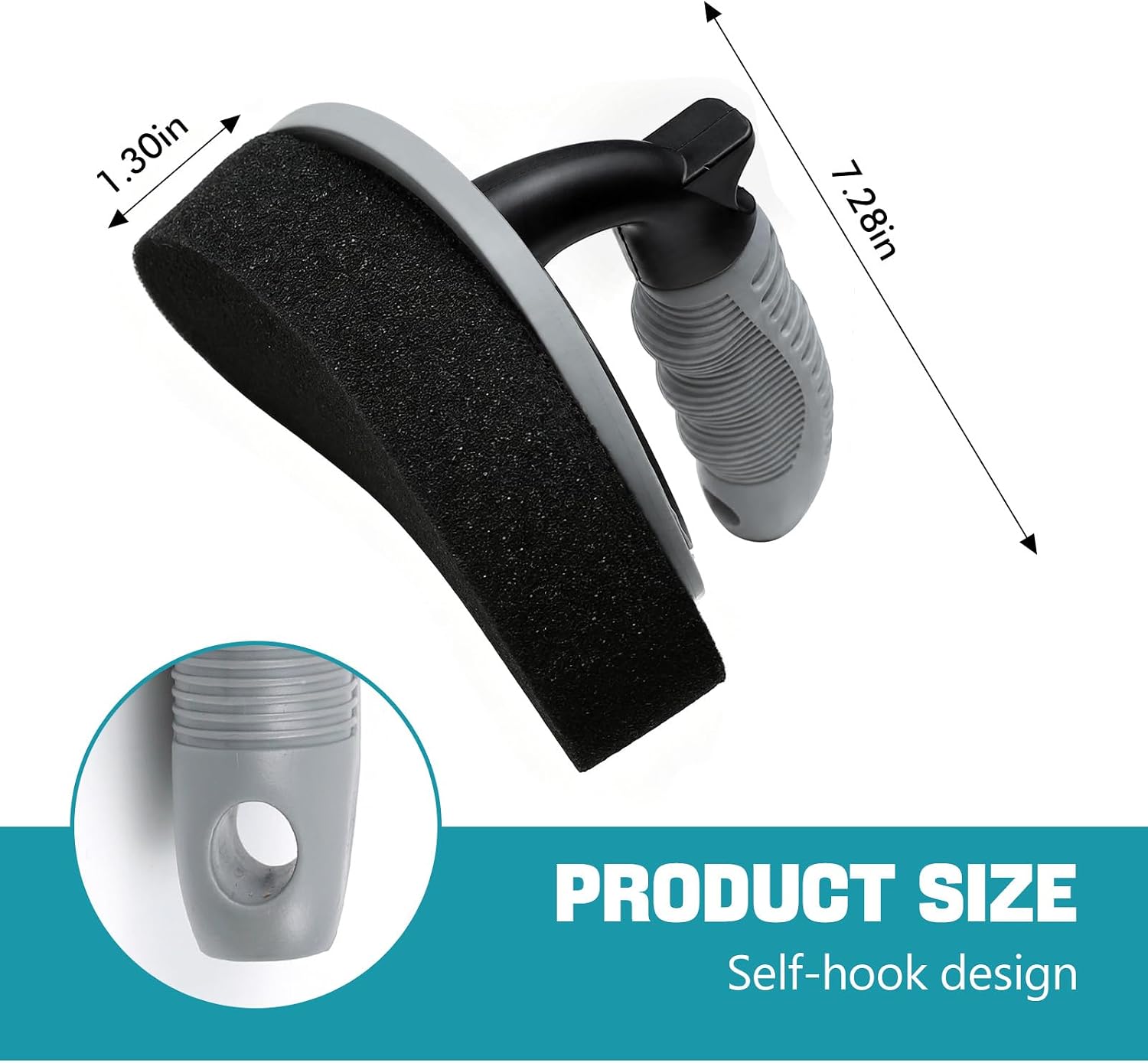 Mikako Car Tire Shine Applicator, Tire Shine Sponge with Curved Handle, Automotive Tires Dressing Applicator Pad Foam, Tyre Detailing Tool Sponge Pad, Universal Car Accessories (1 Sponge+Handle)