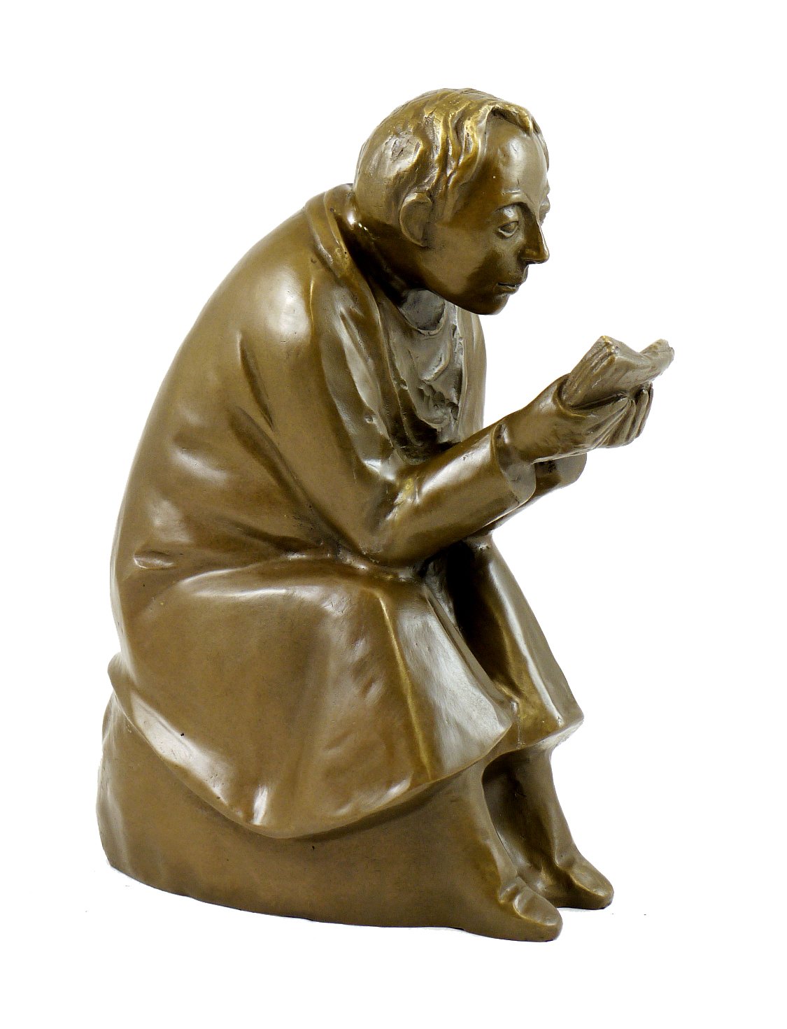 Kunst & Ambiente - Der Buchleser (1936) - Ernst Barlach Skulptur - Echte Bronze signiert - Bronzefigur Güstrow - Deko Figuren - Edel Statue