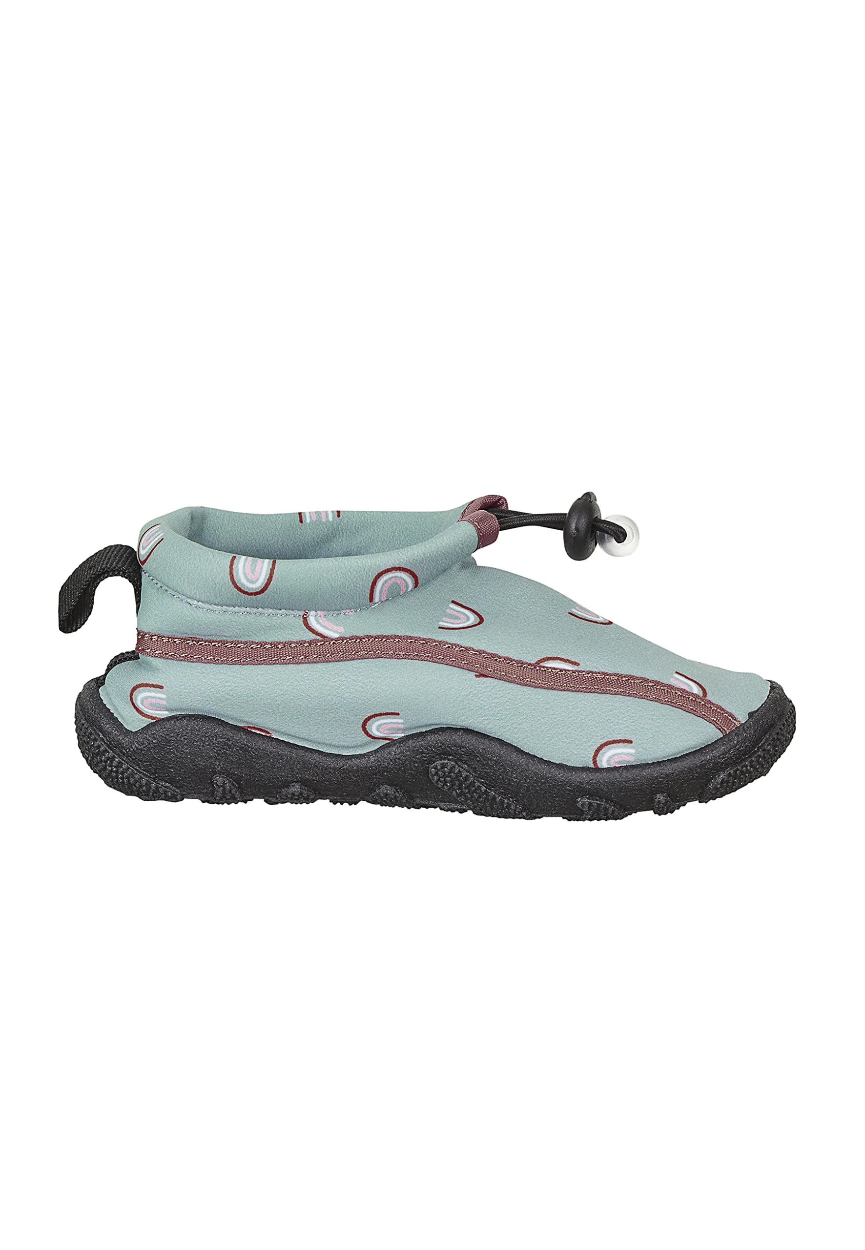 Sterntaler Badeschuhe Regenbogen Print - Kinder Aquaschuhe schnelltrocknend - Mädchen Schwimmschuhe mit Gummiband und Kordelstopper bequeme Strand Slipper