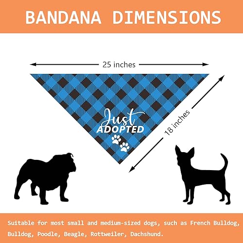 Miniatura 2 de Just Adopted Bandana para perro Adopt Me Bandana divertida bandana para cachorro, bandana triangular, baberos, bufanda, accesorios para perros