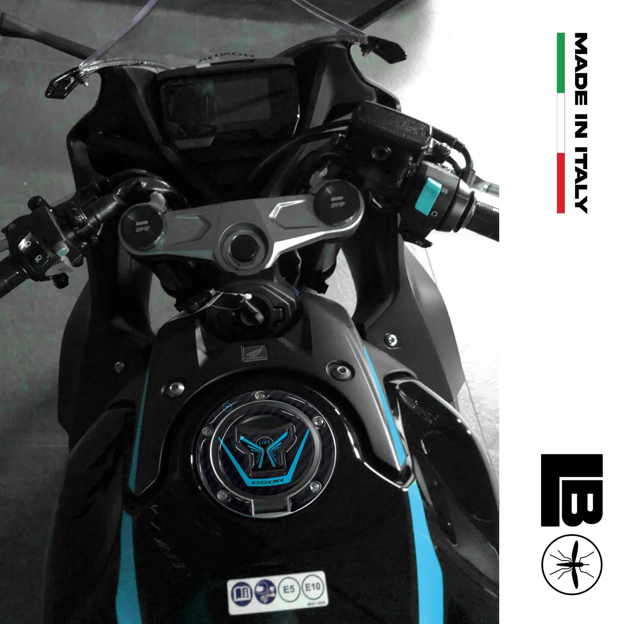 Labelbike Adhésif Gel 3D Protection Bouchon Réservoir Honda CB650R - Made In Italy