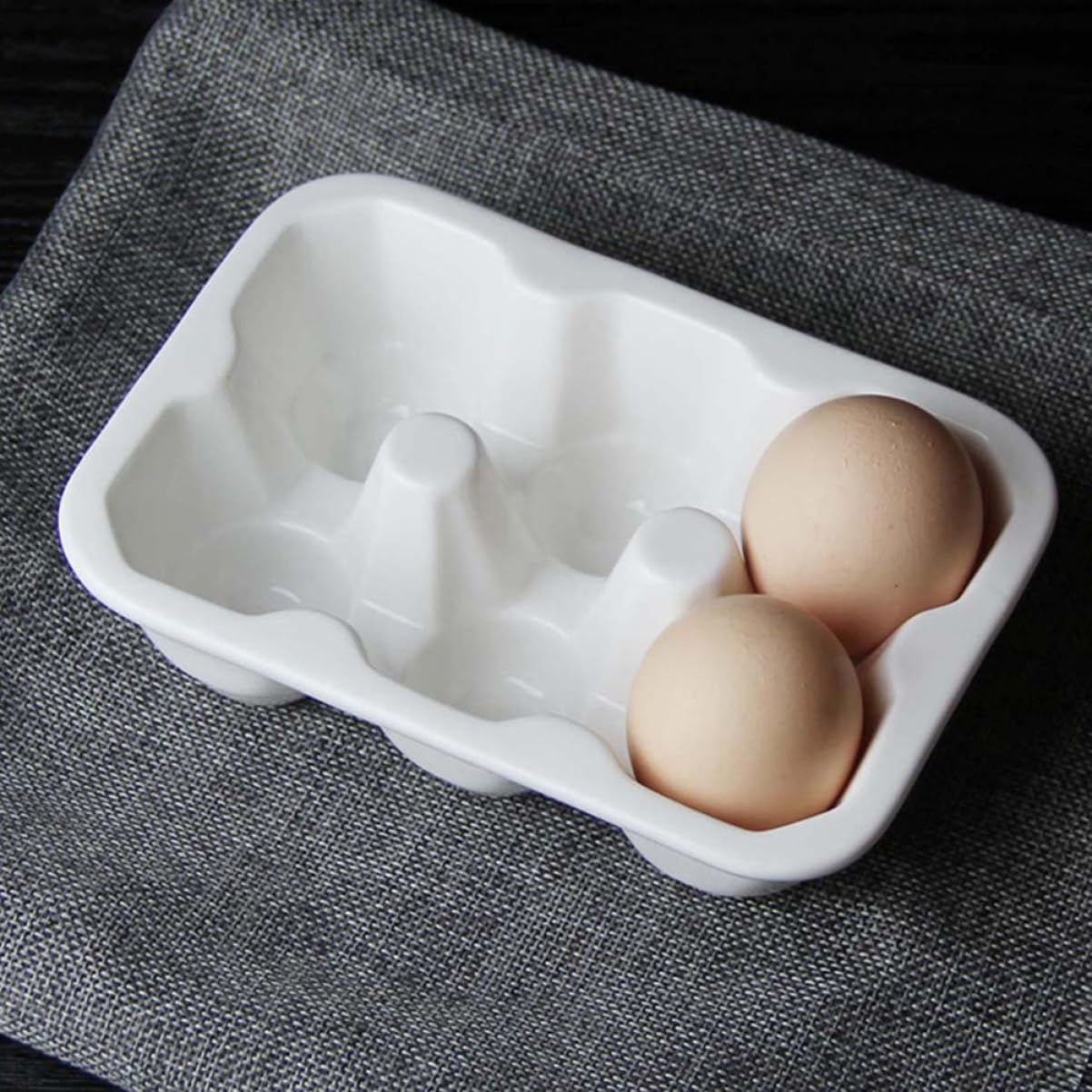 6grids Saving Container Holder for Refrigerator Groove Design Easy to Clean Kitchen Storage