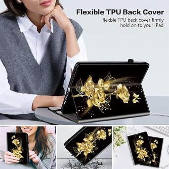 for Nokia T21 Tablet Case 10.4 inch Multi-Angle Adjustment Kickstand Cover with Card Slots [Colored Drawing]- 02