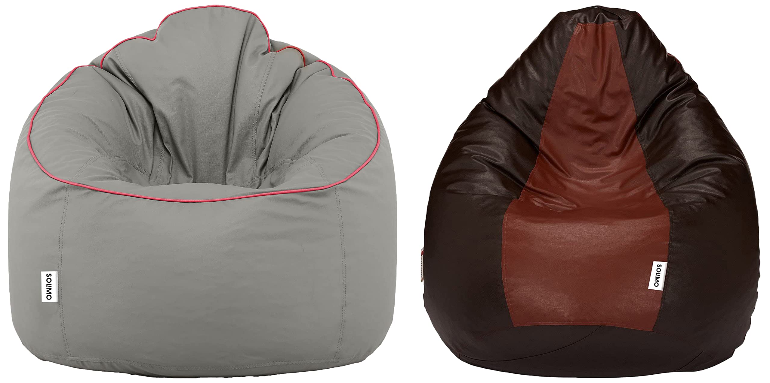 Amazon Brand - Solimo Muddha Sofa XXXL Bean Bag Cover Without Beans (Grey with Pink Piping) XXXL Bean Bag Cover Without Beans (Brown and Tan) (B09CLD8QXJ) Amazon Price History, Amazon Price Tracker