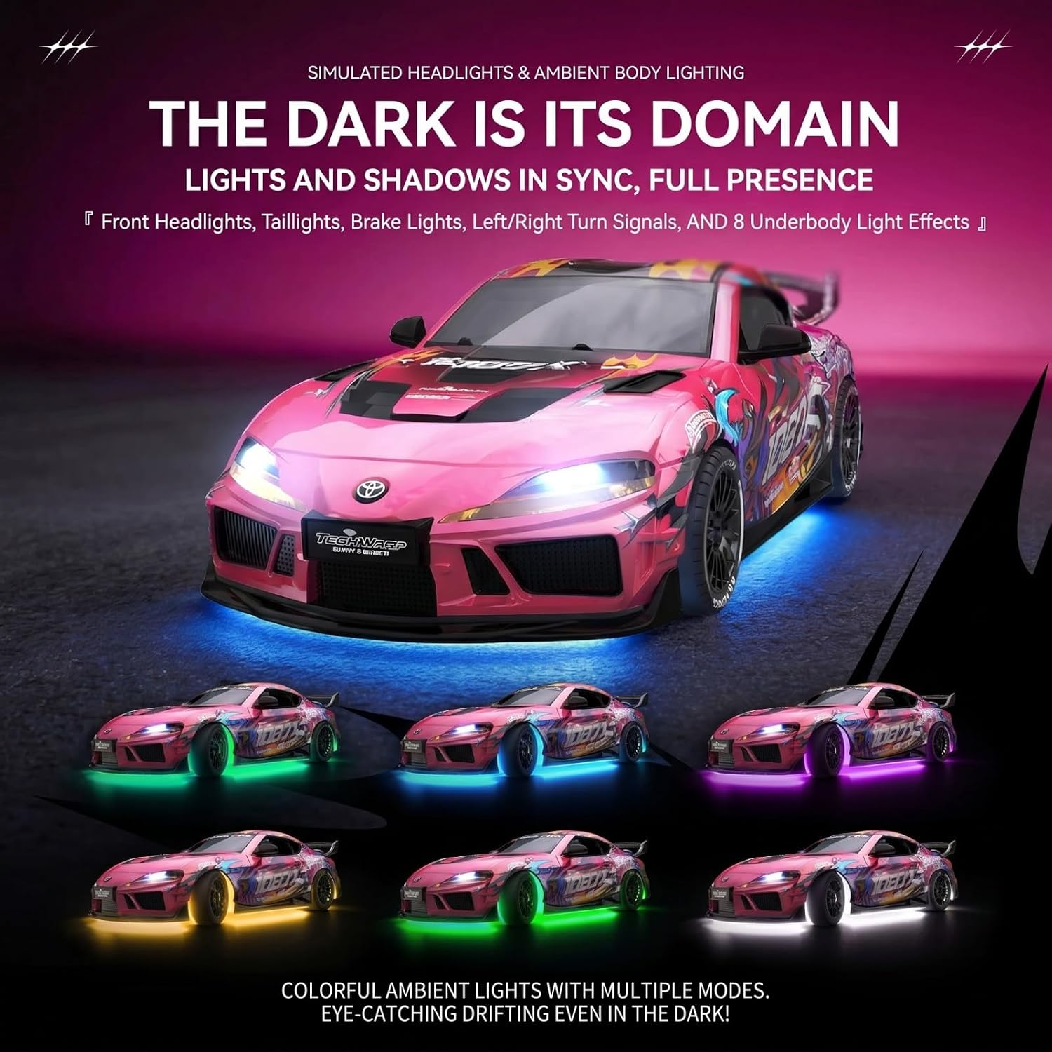 1/43 RC Drift Car Waking Lion, 2.4G Remote Control Racing Vehicle SP4301 image 4