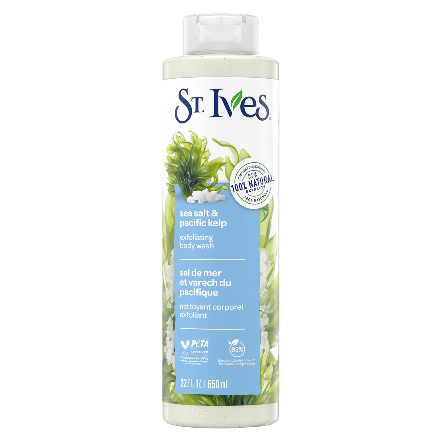 St. Ives Sea Salt & Pacific Kelp Exfoliating Body Wash 22 Fl Oz