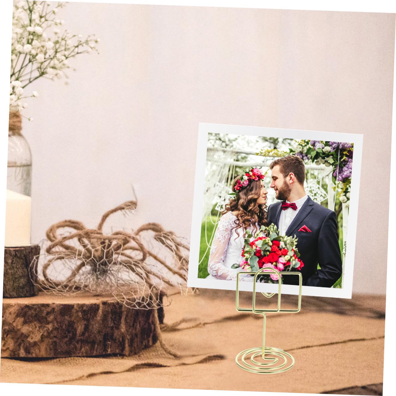 Cabilock 3 Series Soporte De Tarjetas De Mesa De Forma Titulares De De Mesa para Bodas Clips para Fotos Y Notas Material De Alambre Resistente Y Estable 20 Piezas*3
