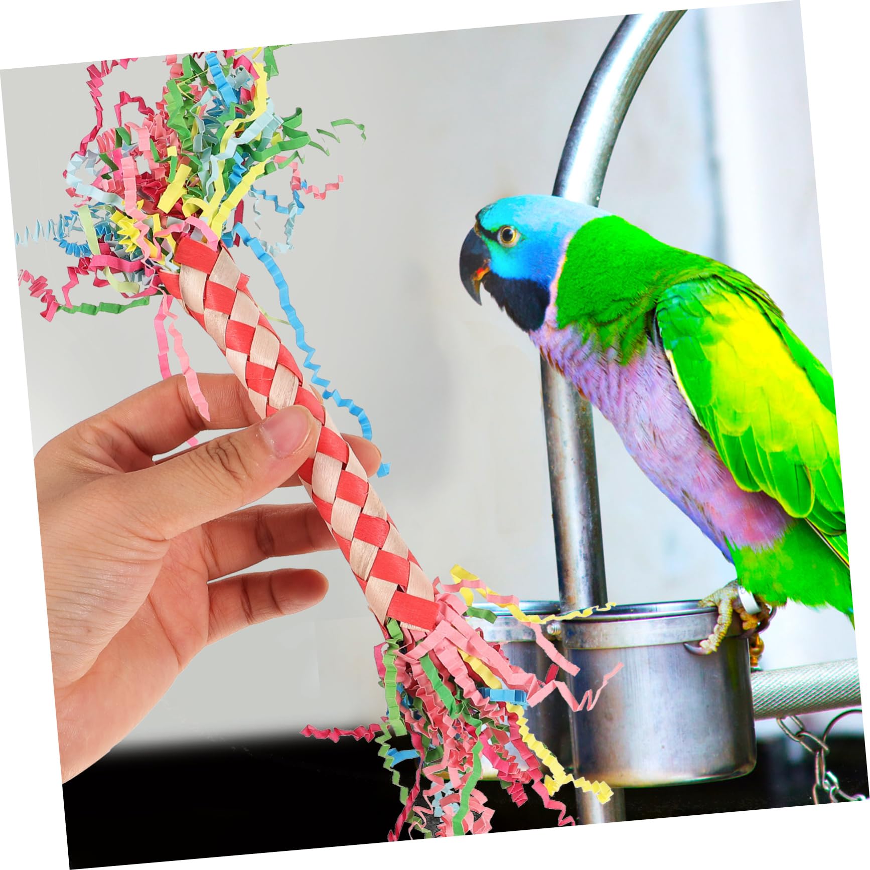 Abaodam 3pièces Jouet à Mâcher pour Perroquet Tissé De Jouet pour Oiseaux Résistant à Usure pour Cage des Perruches Oiseaux De Compagnie