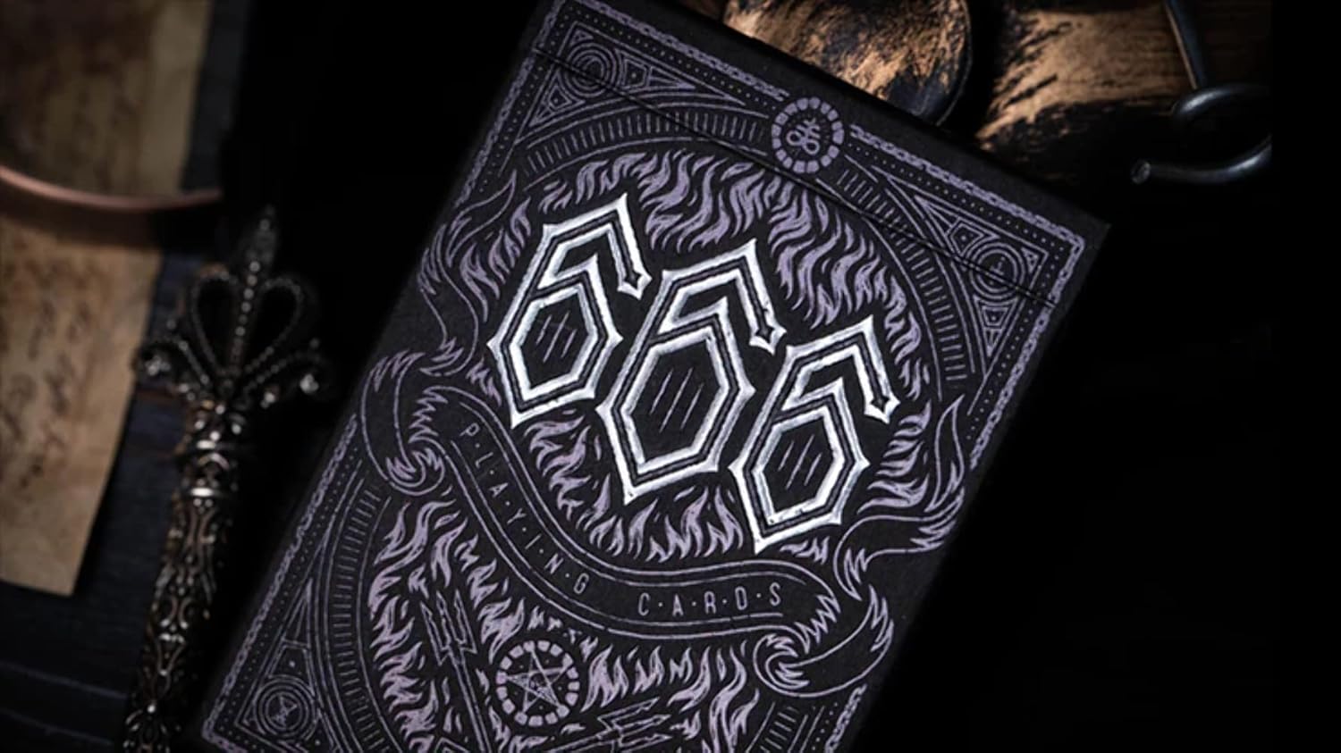 666 (Silver Foil) Playing Cards by Riffle Shuffle