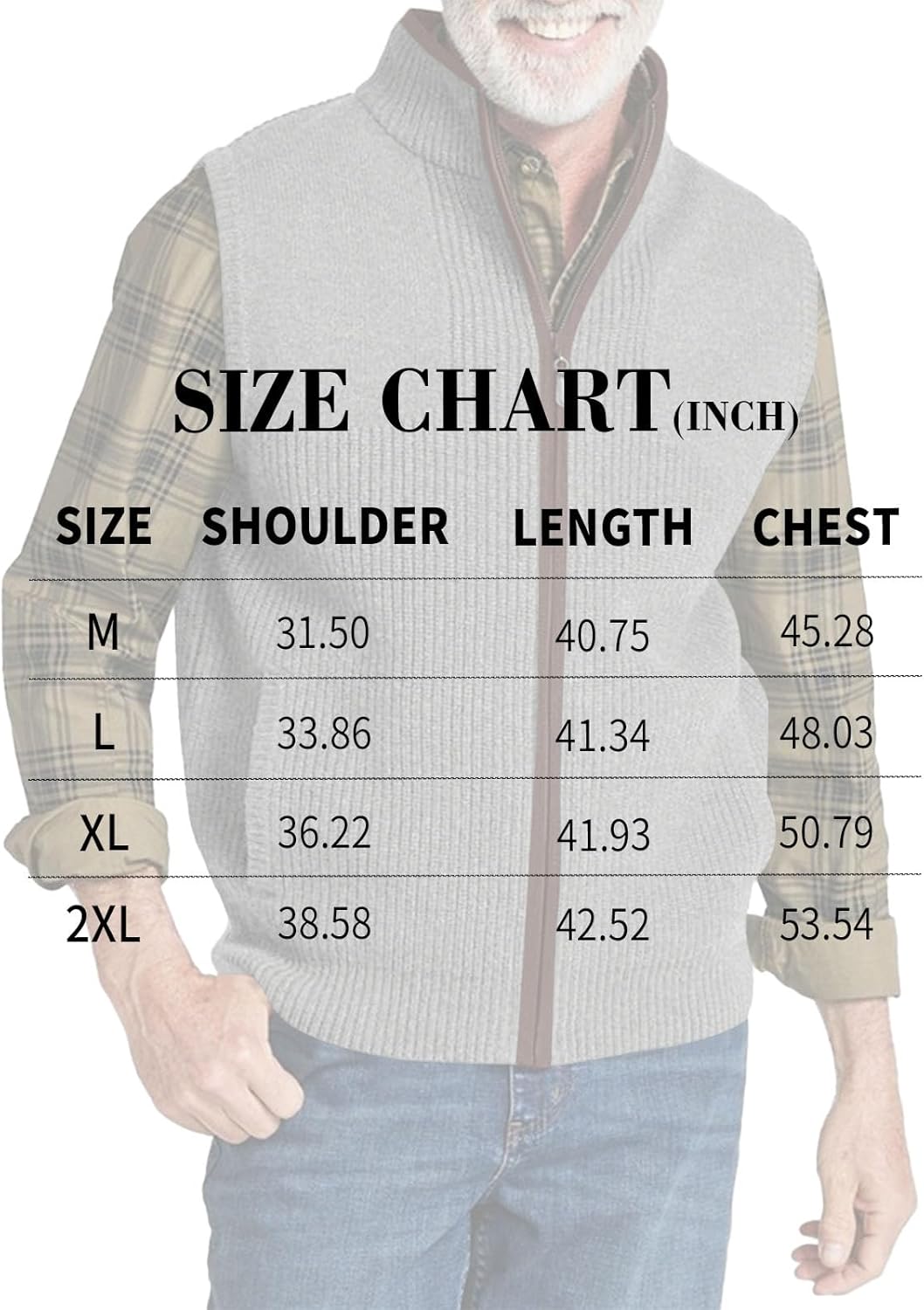 Ryannology Mens Sweater Vest Zip up Casual Sleeveless Cardigan Knitted Stand Collar Regular Fit Jacket with Pockets - Image 6