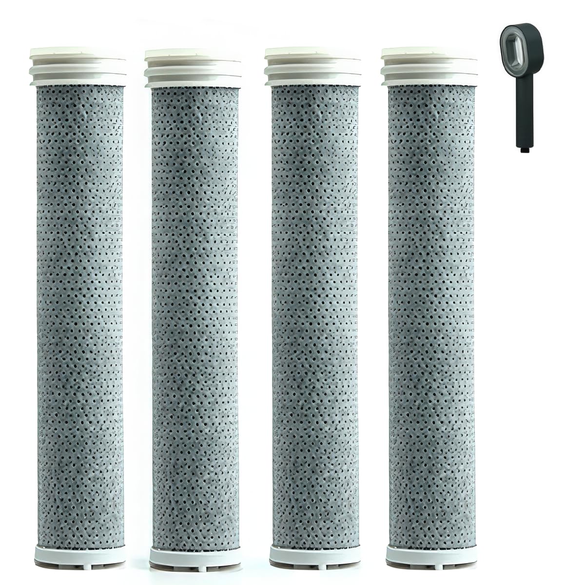 Aktivkohlefilter,Ersatzfilter für Duschkopf mit Aktivkohle, entfernt Chlor, Kalk, Bakterien – Wasserfilter für Haut & Haar – Kompatibel mit Doodle Duschkopf (Filter, 4)