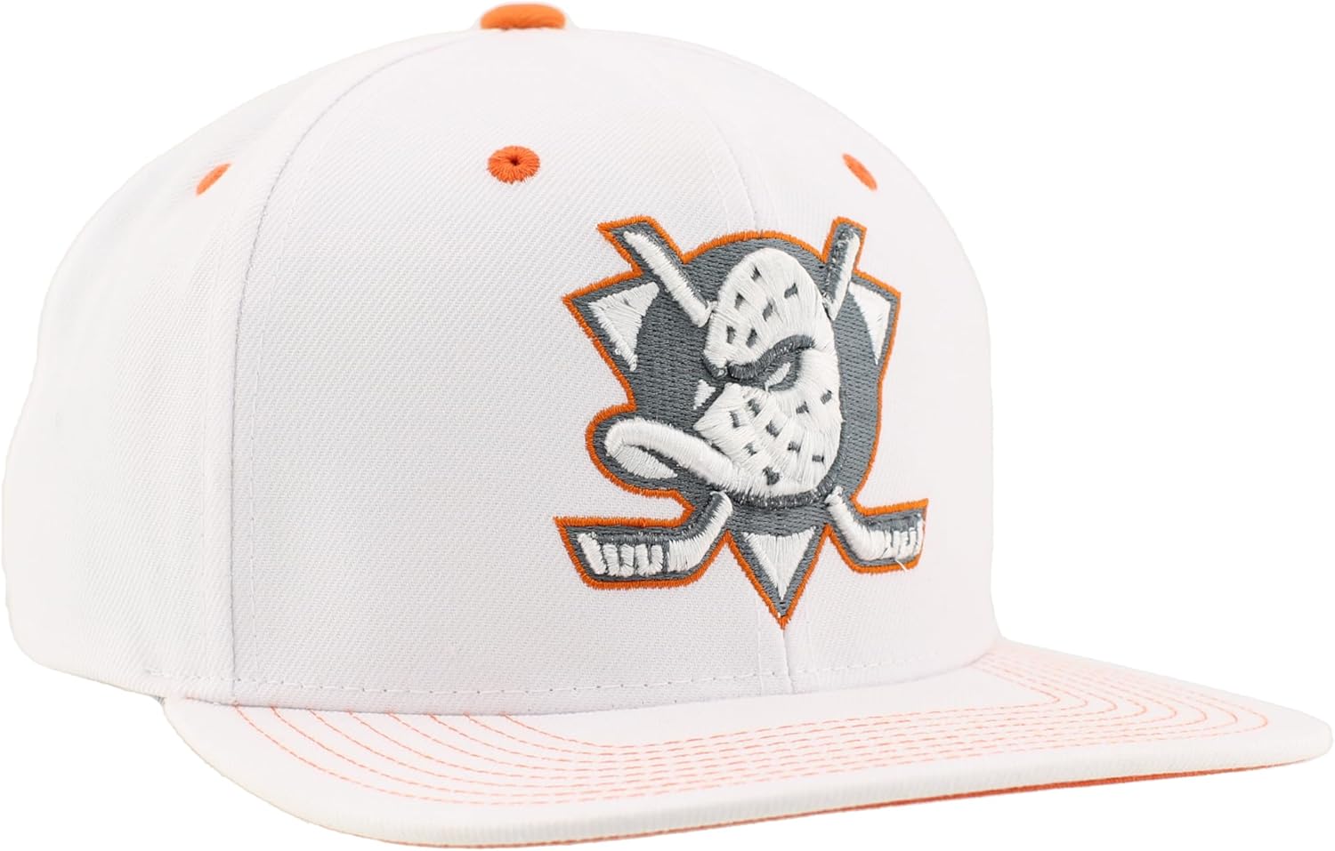 ZHATS NHL Unisex-Adult NHL Officially Licensed Adjustable Snapback Hat Flat Bill Z11 Pop White - Image 5