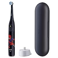 Vista 11 de Oral-B iO Kids Limitada Cepillo de dientes eléctrico recargable, Spiderman con 1 Cabezal de Cuidado Suave - Sensor Automático de Presión