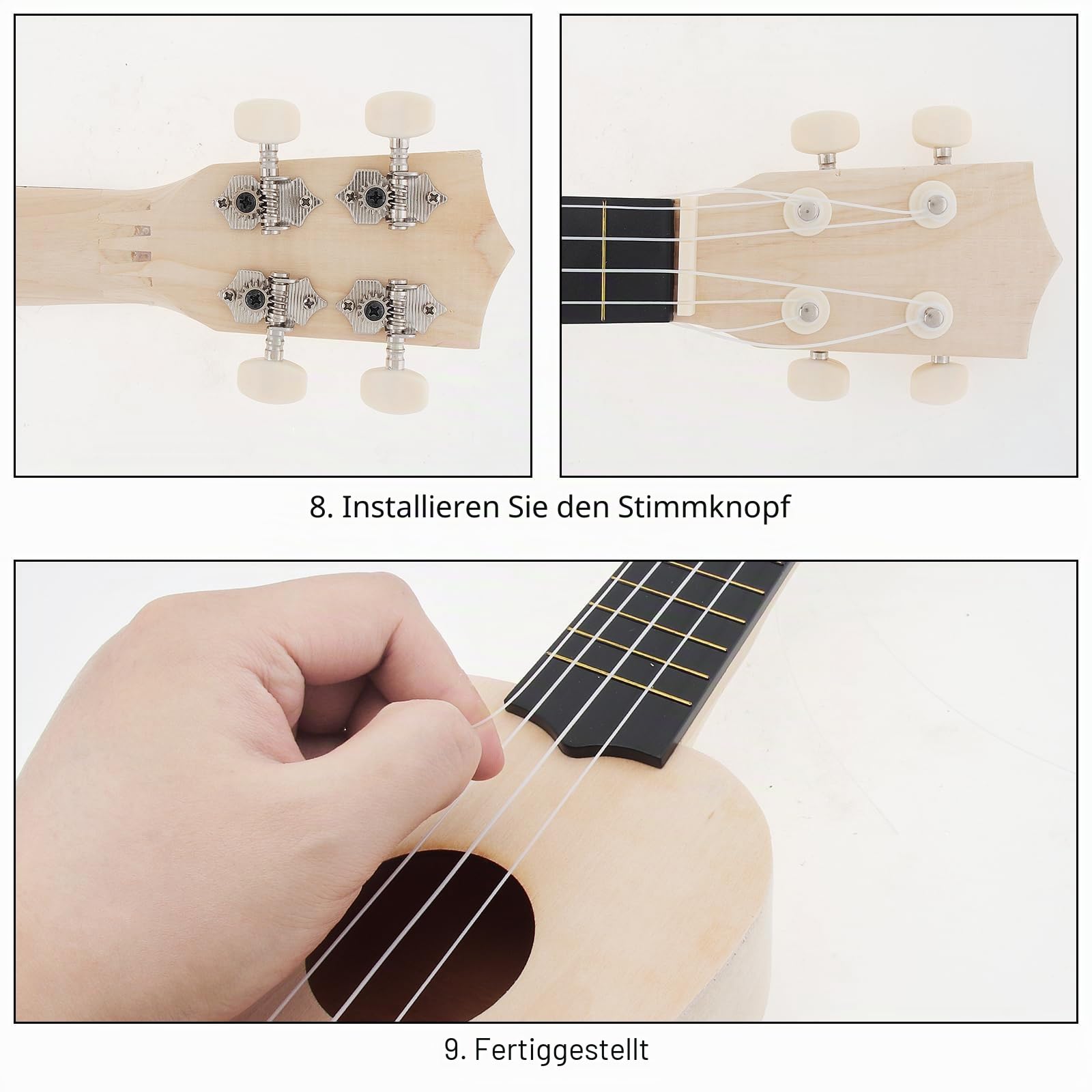 DIY Ukulele Kit - Machen Sie Ihre Eigene Sopran Hawaii Gitarre - Handarbeit Set Mit Installationswerkzeugen für Kinder