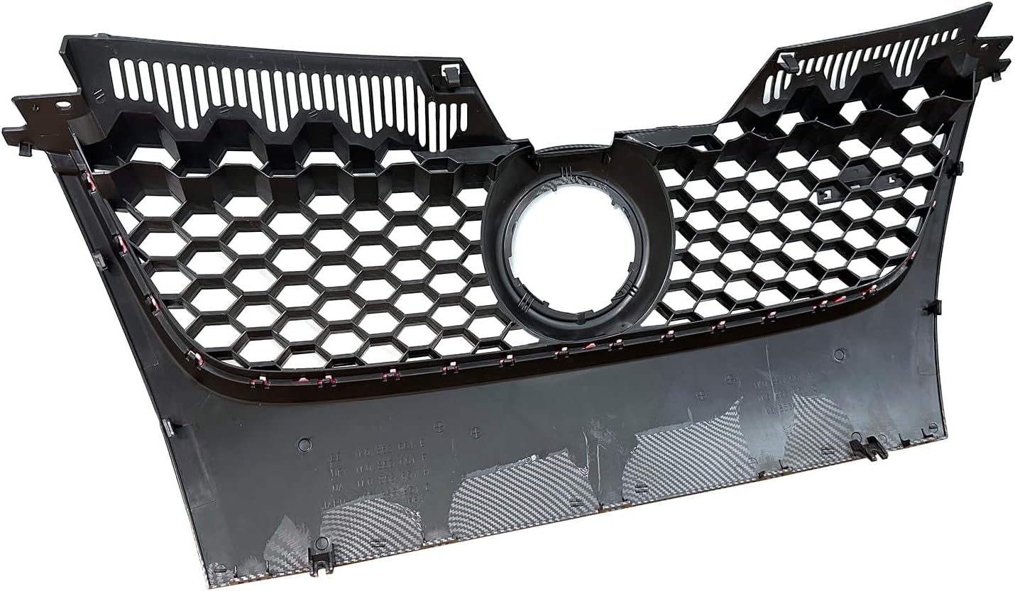 Front Upper Carbon Fiber Print with Red Grille Mesh Honeycomb Compatible with 2006 2007 2008 2009 Volkswagen VW MK5 Jetta GTI - Image 4