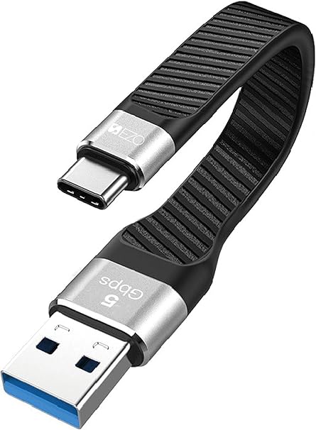 Amazon Co Jp Ezo Usb A To Usb C 短い 13 7cm フラット データ転送 充電ケーブル 3 1 Gen 1 Usb A C Qc充電対応 最大5v 3a 15w 高速充電 5gbps 高速データ転送 高耐久性ゴム編組耐久 邪魔にならない Type A Type C 短いケーブル 0 13m