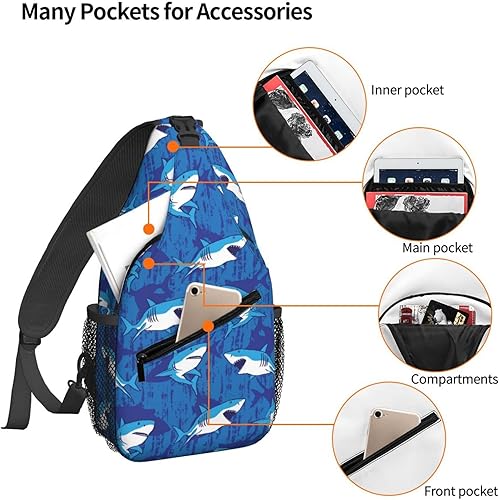 Miniatura 4 de Mochila bandolera para el pecho, bolsa de hombro, gimnasio, ciclismo, viajes, senderismo, mochila para hombres y mujeres.., MultiColor20, Mochilas