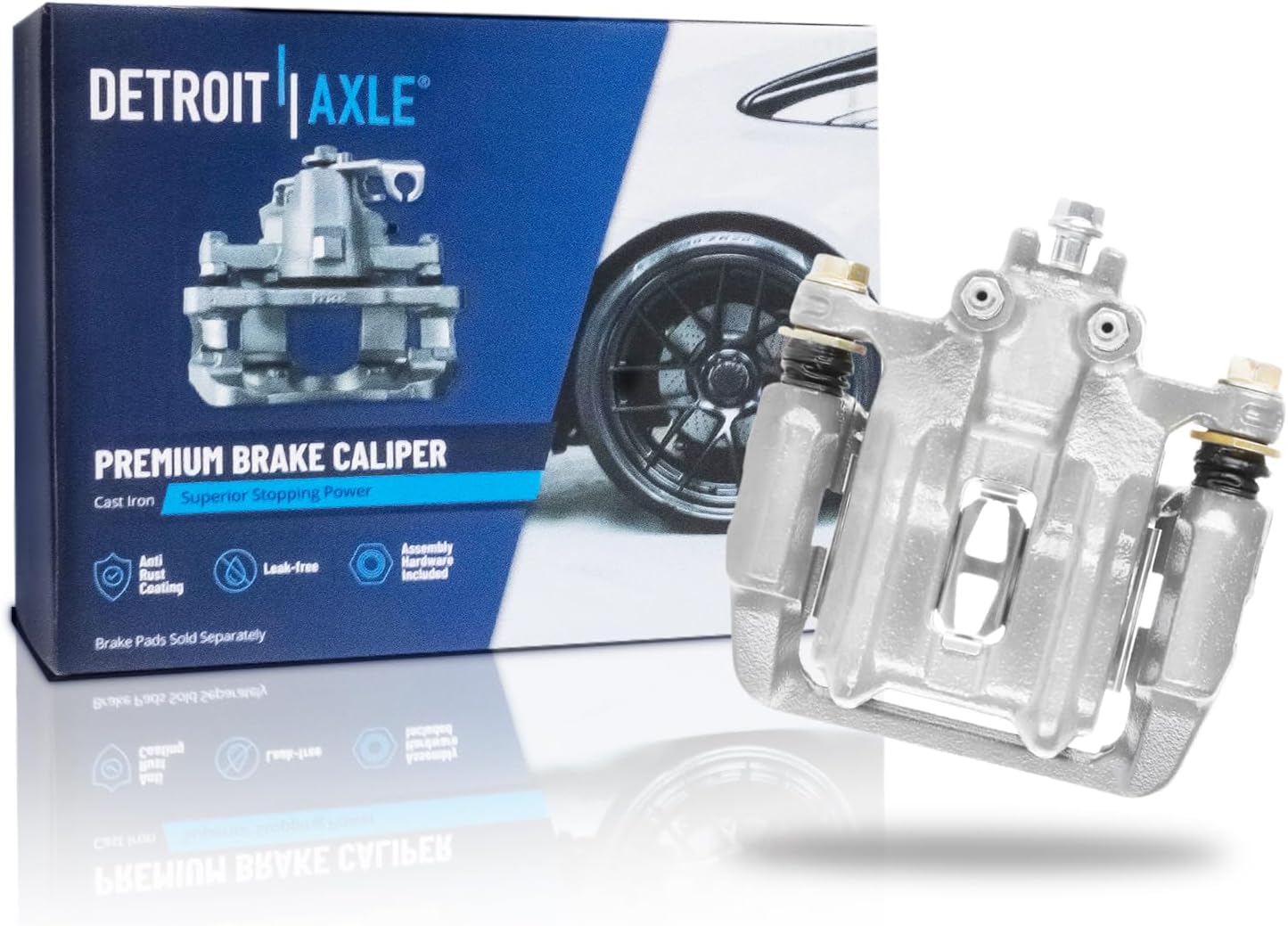 Detroit Axle Rear Right Brake Caliper Assembly with Bracket