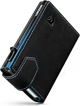 LORZOR Card Case with Magnetic Closure, Slim Wallet with Coin Compartment, Men's RFID Protection, Men's Wallet for 10 Cards, Smart Wallet, Wallet, blue/black, Modern