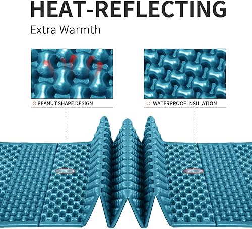 Miniatura 2 de Almohadillas de espuma para acampar para senderismo, colchón ultraligero de celda cerrada, tapete suave impermeable para adultos, esterillas anchas