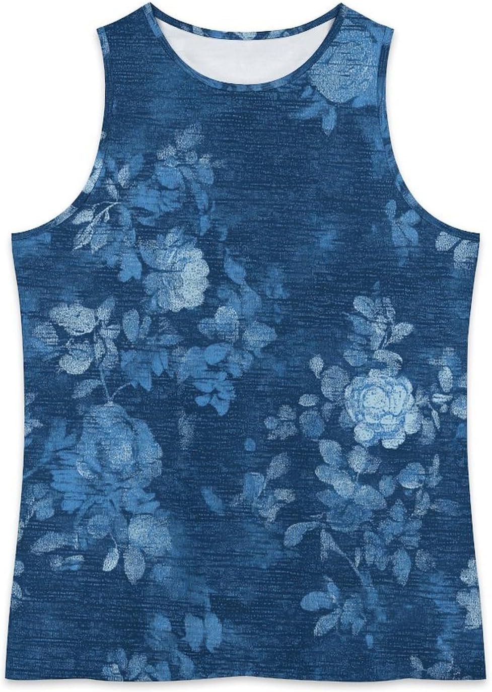 MARSVOVO Women Casual Printed Crew Neck Long Summer Tank Top Trendy Lightweight Sleeveless Straight Hem Loose Fit Tunic Blouse for Daily Office Work Vacation Wear image 2