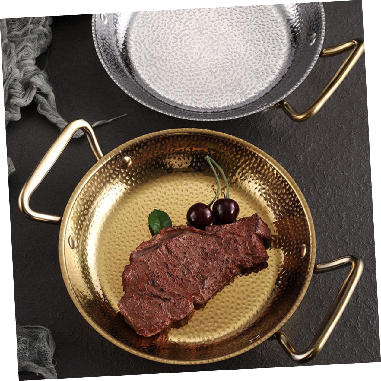 Double Handle Stainless Steel Cooking Pot Multi-use Seafood and Hot Pot Pan Thick Base for Home Cooking Suitable for Induction Cooktops